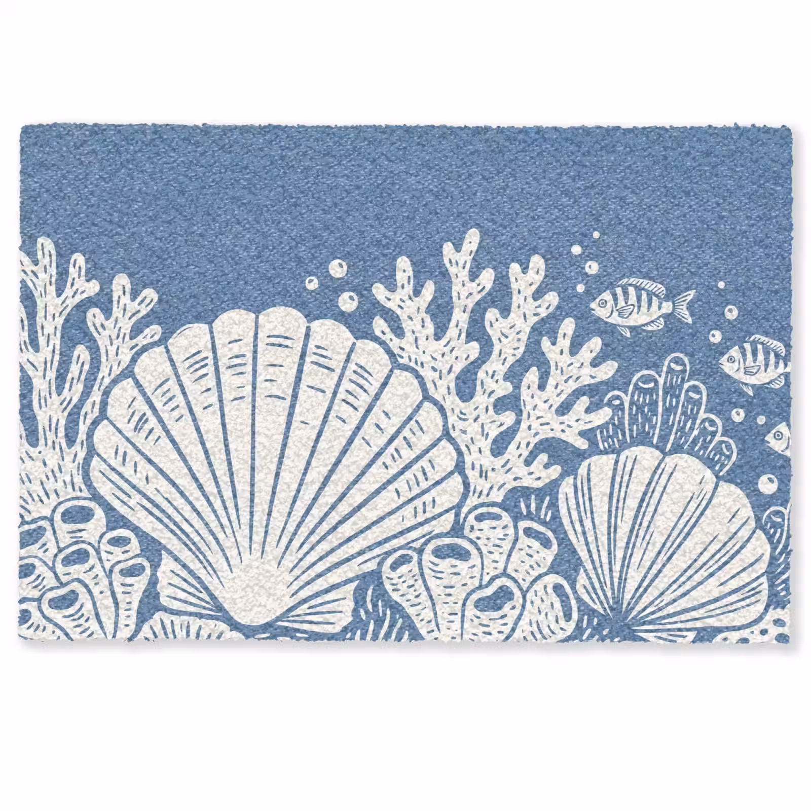 Deurmat - Zeeleven - Koraal - Schelp - Vis - Illustratie - Onderwater — 1