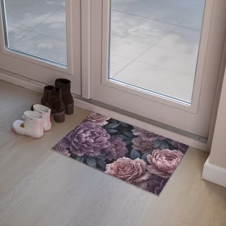 Deurmat - Bloemen - Patroon - Donker - Botanisch - Paars — 8