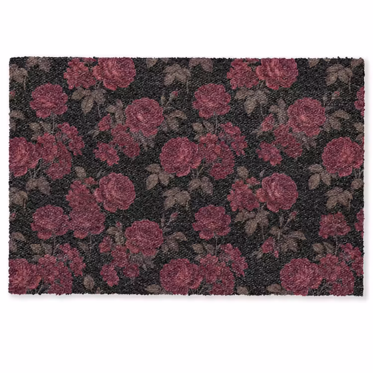 Deurmat - Bloemen - Roos - Patroon - Klassiek - Rood — 1