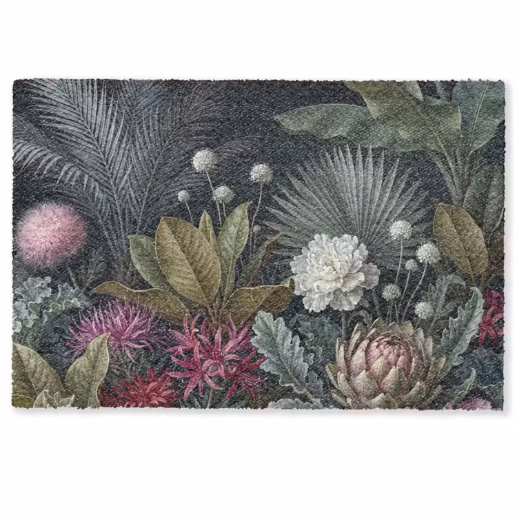 Deurmat - Planten - Tropisch - Botanisch - Donker - Groen — 1