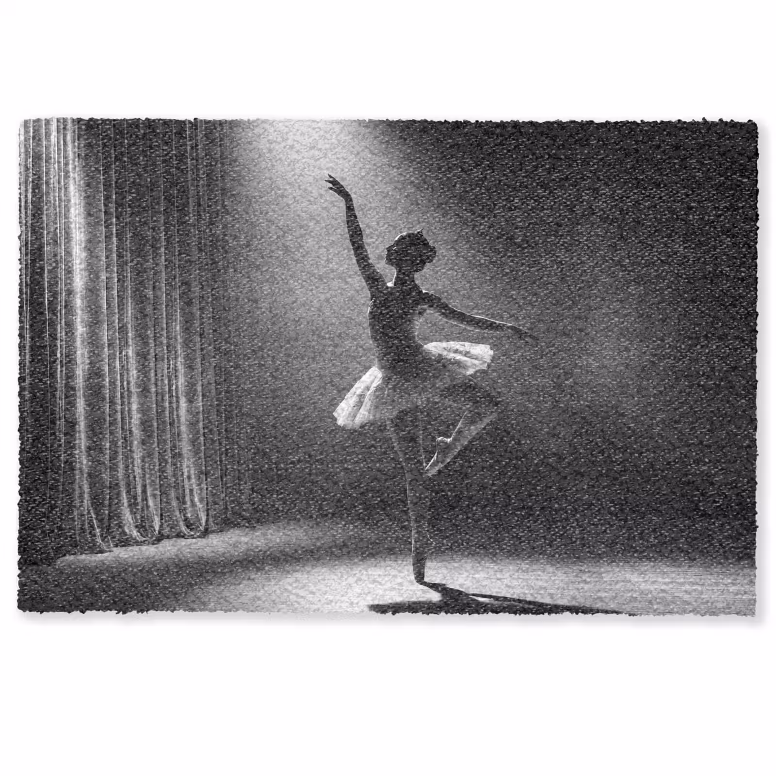 Deurmat - Danser - Podium - Zwart-wit - Kunst - Klassiek — 1