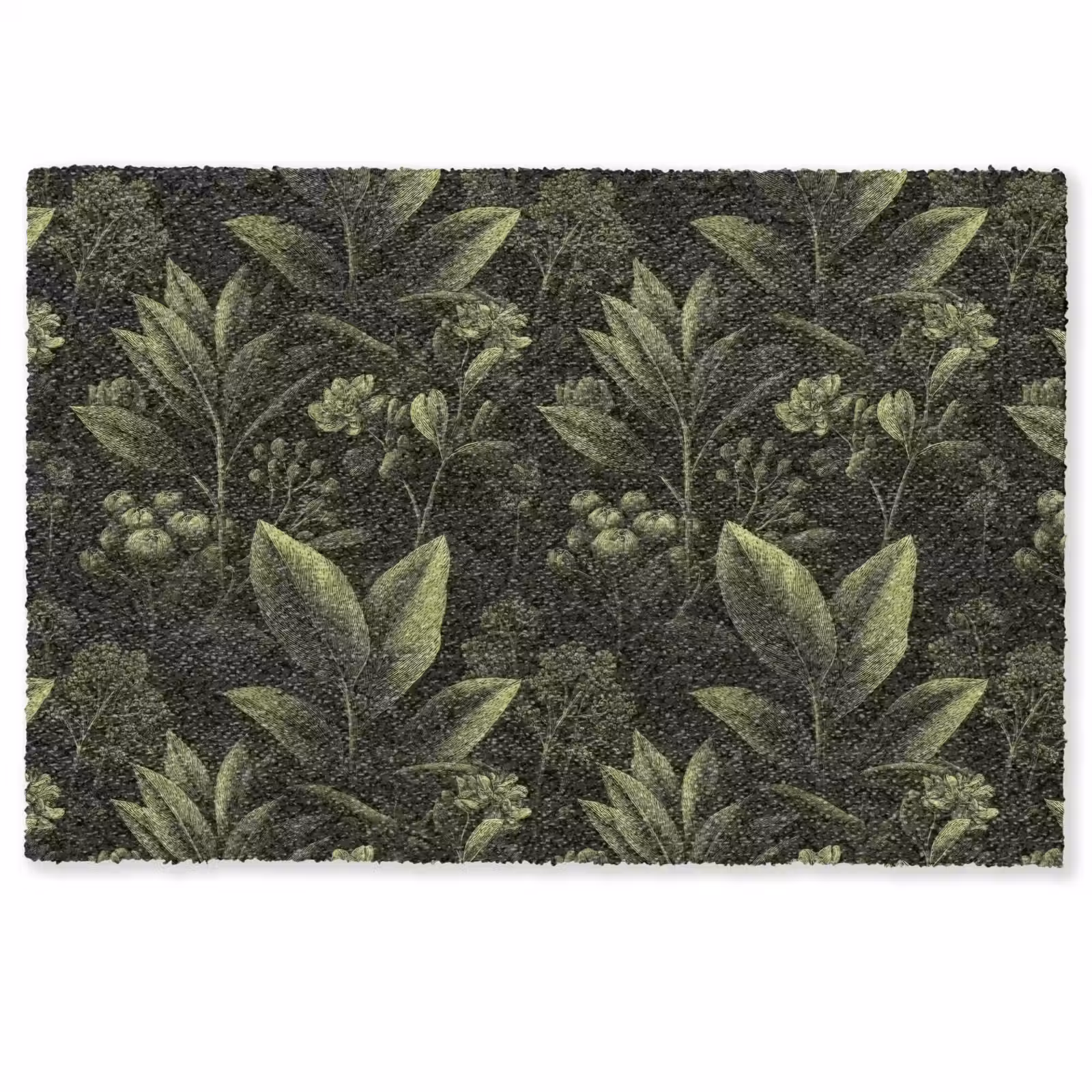 Deurmat - Klassiek - Donker - Botanisch - Planten — 1