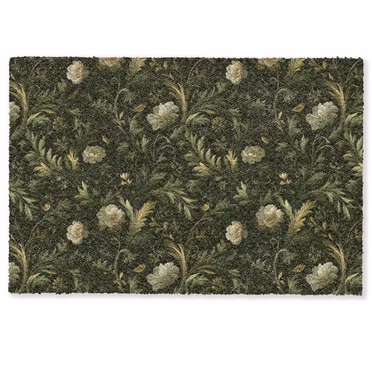 Deurmat - Botanisch - Naadloos - Bloemen — 1