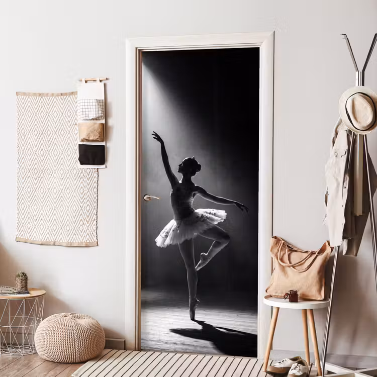 Deursticker - Danser - Podium - Zwart-wit - Kunst - Klassiek — 8