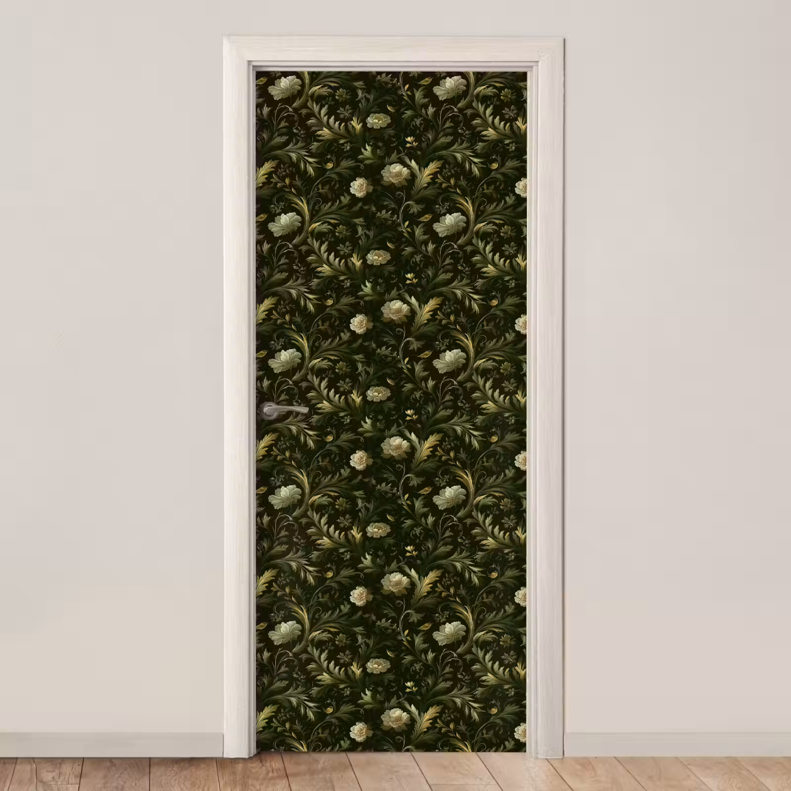 Deursticker - Botanisch - Naadloos - Bloemen — 1