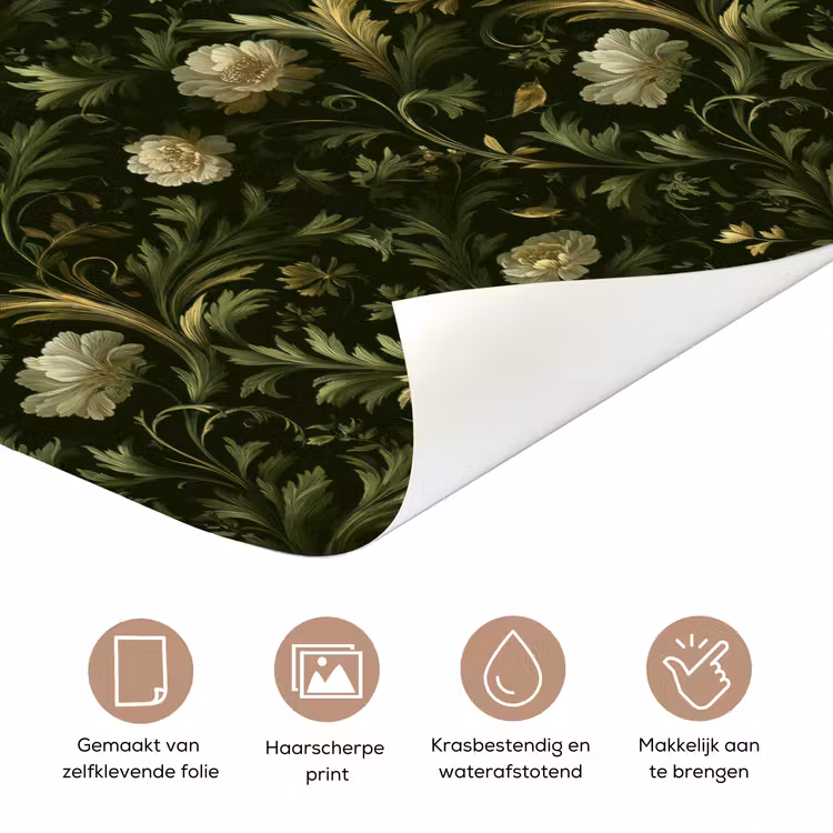 Deursticker - Botanisch - Naadloos - Bloemen — 3