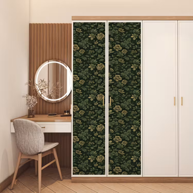 Deursticker - Donker - Groen - Goud - Botanisch — 5