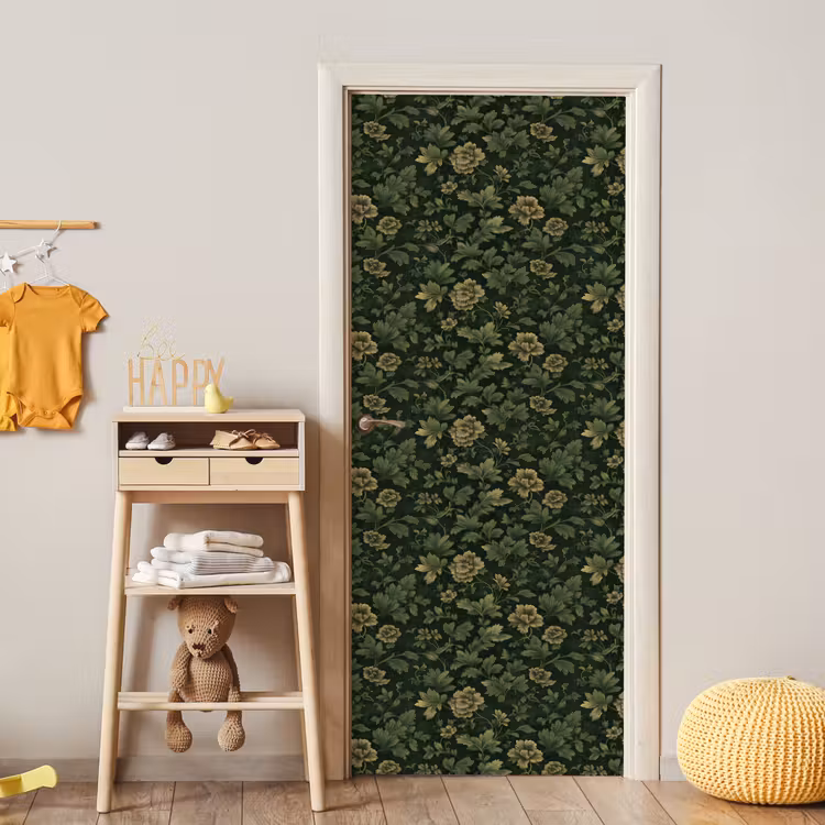 Deursticker - Donker - Groen - Goud - Botanisch — 6