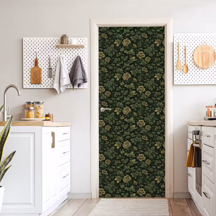 Deursticker - Donker - Groen - Goud - Botanisch — 7