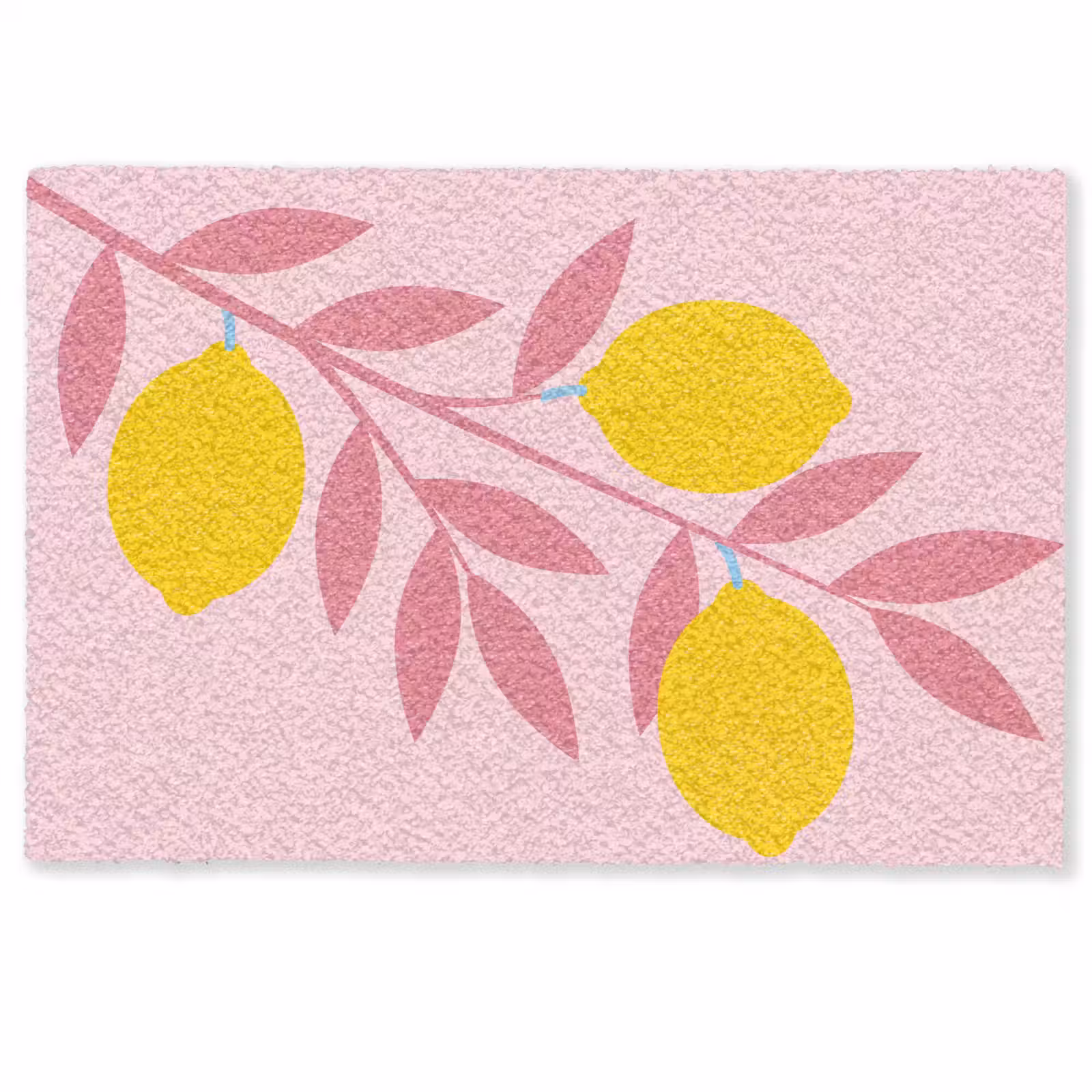 Deurmat - Fruit - Tak - Natuur - Abstract - Roze — 1