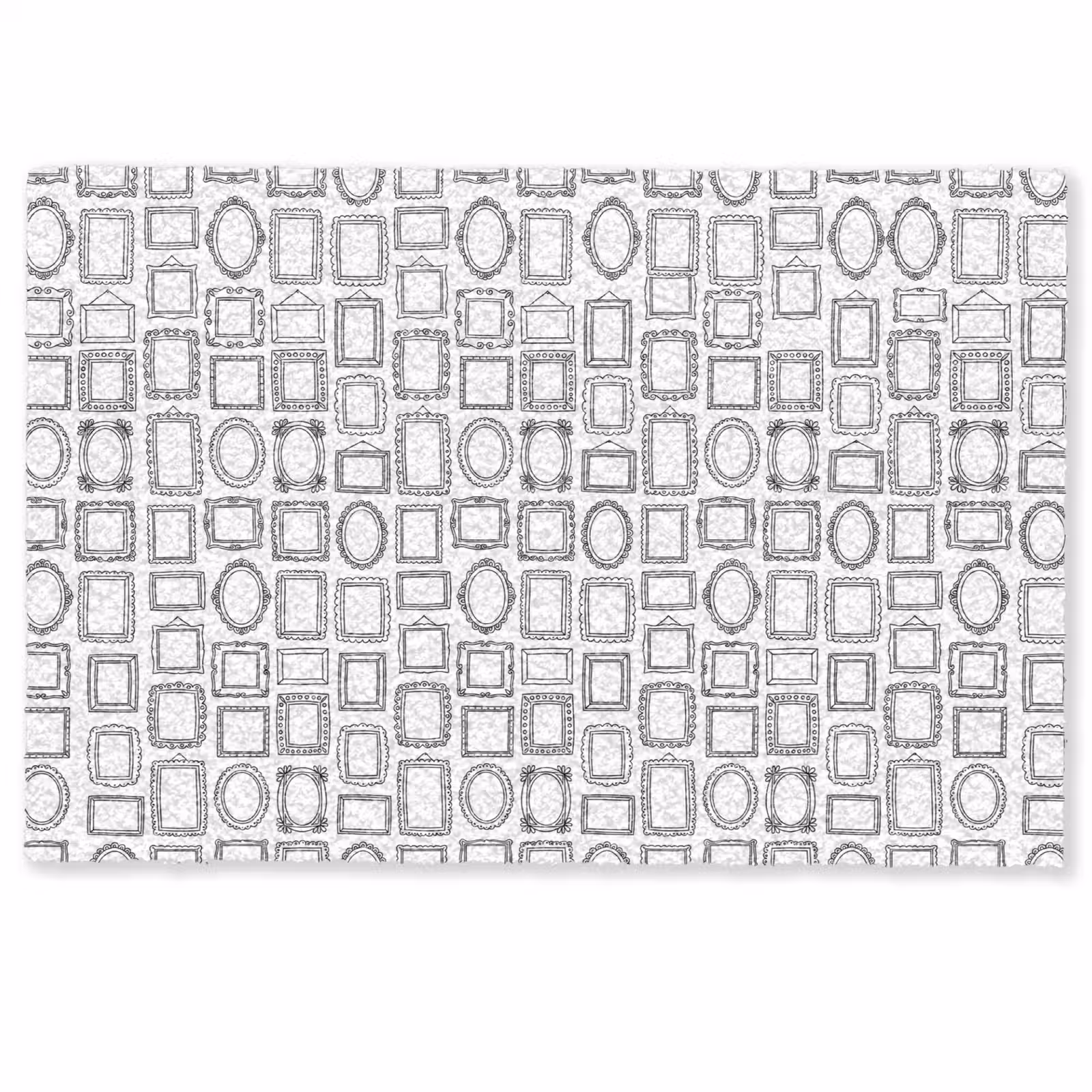 Deurmat - Lijsten - Patroon - Decoratie - Schets - Zwart-wit — 1