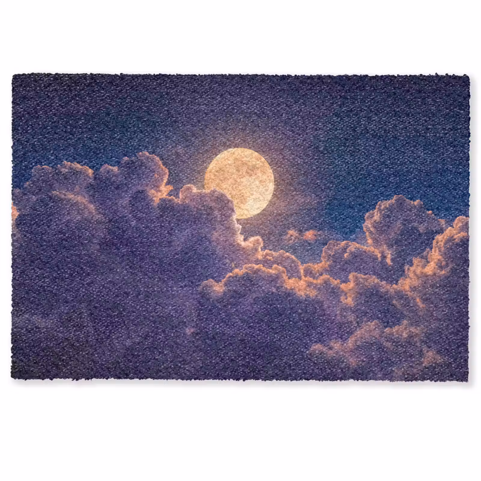 Deurmat - Maan - Wolken - Nacht - Oranje — 1