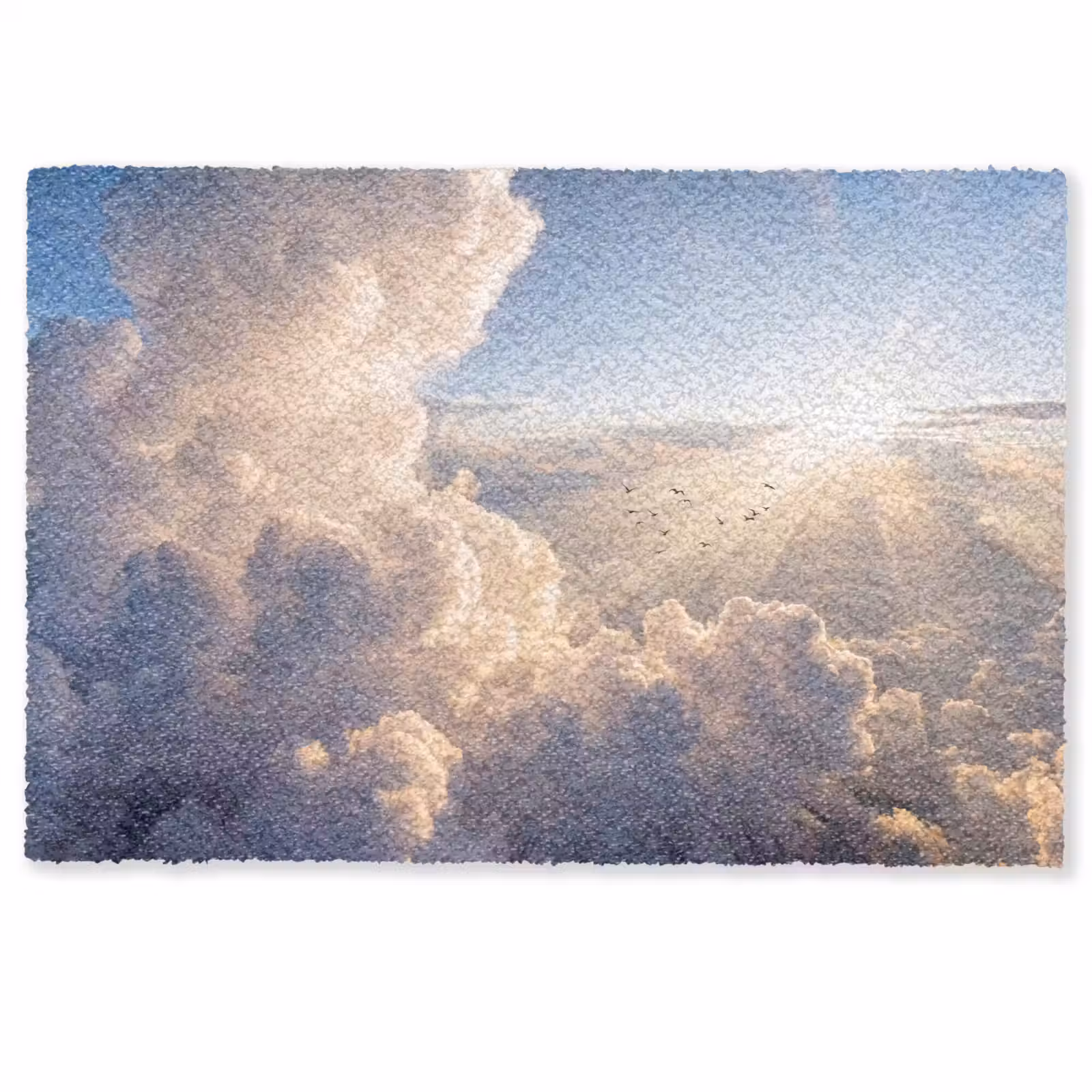 Deurmat - Wolken - Zonnestralen - Natuur - Wit — 1