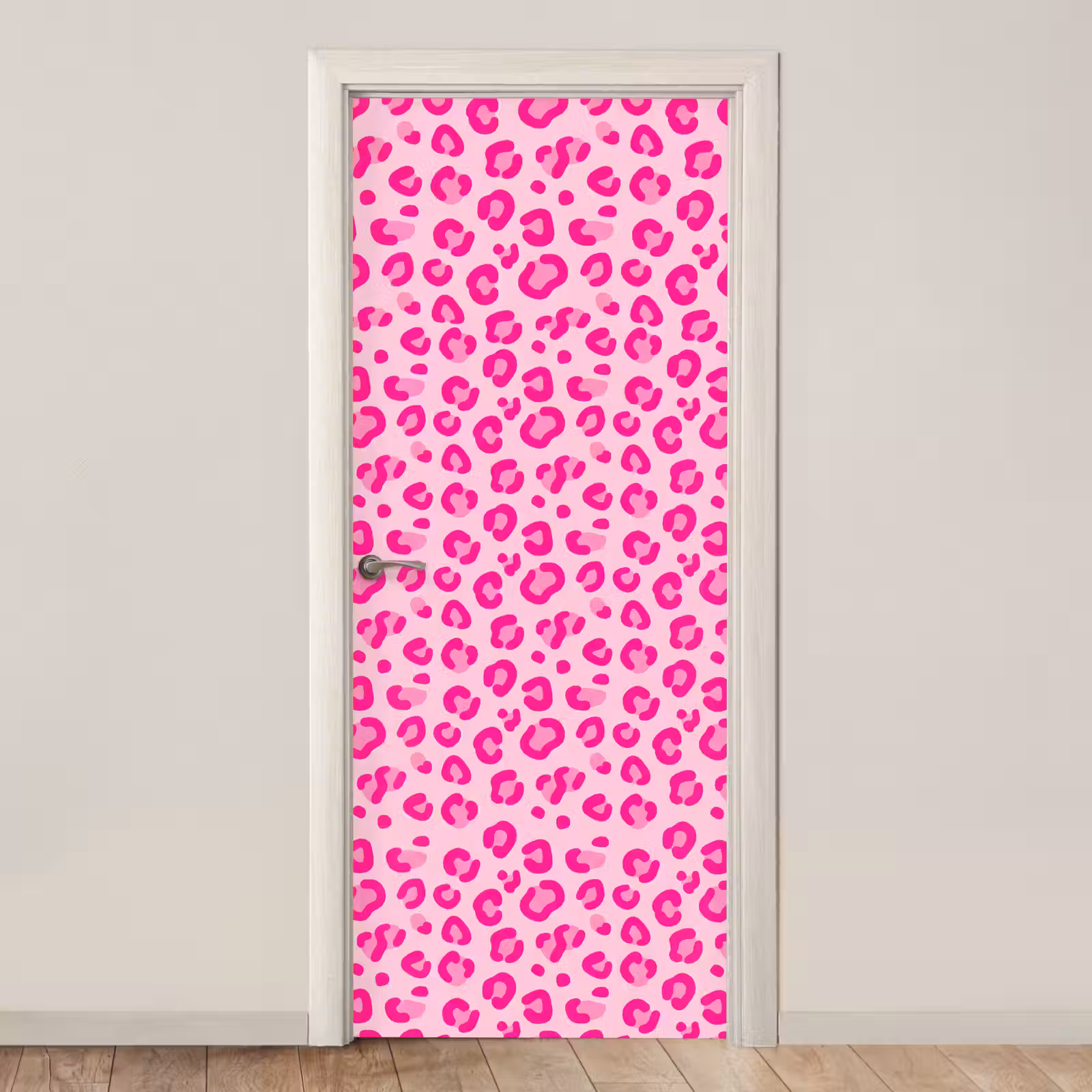 Deursticker - Dierenprint - Patroon - Abstract - Modern - Roze — 1
