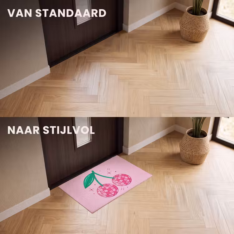Deurmat - Decoratie - Disco-bal - Feest - Roze — 3