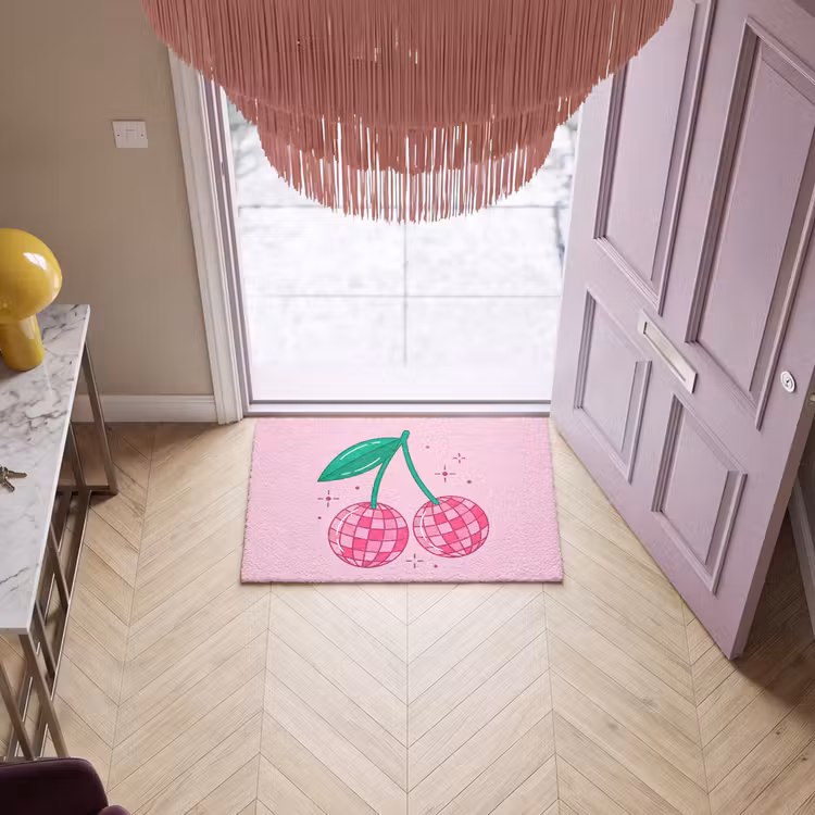 Deurmat - Decoratie - Disco-bal - Feest - Roze — 4