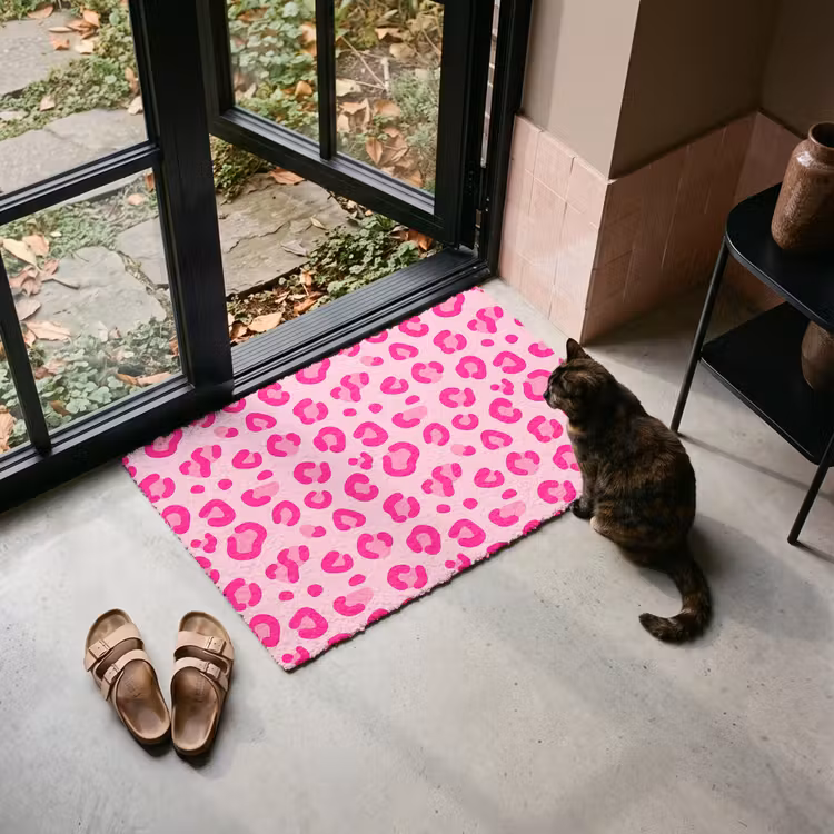 Deurmat - Dierenprint - Patroon - Abstract - Modern - Roze — 2