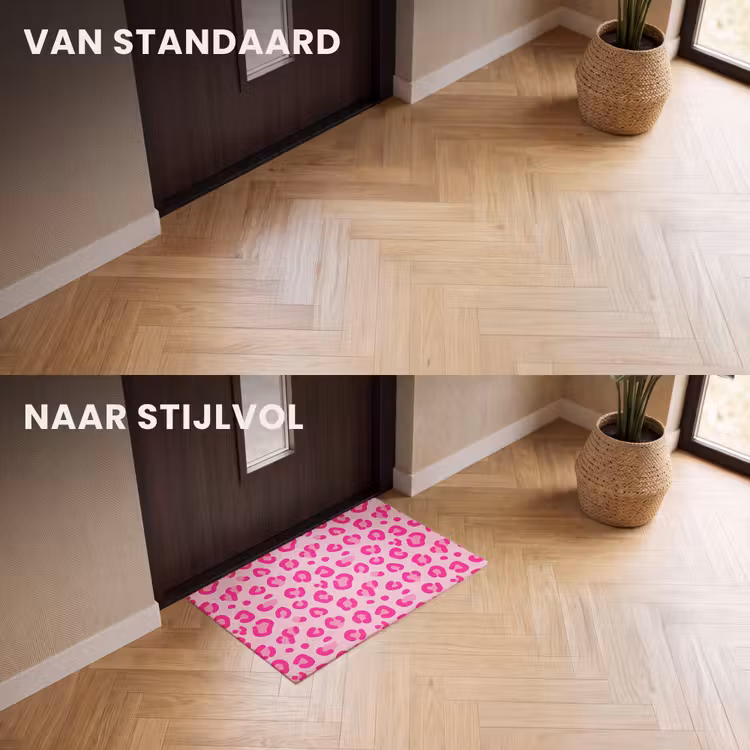 Deurmat - Dierenprint - Patroon - Abstract - Modern - Roze — 3