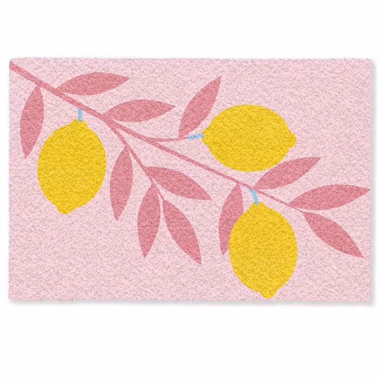 Deurmat - Fruit - Tak - Natuur - Abstract - Roze — 1