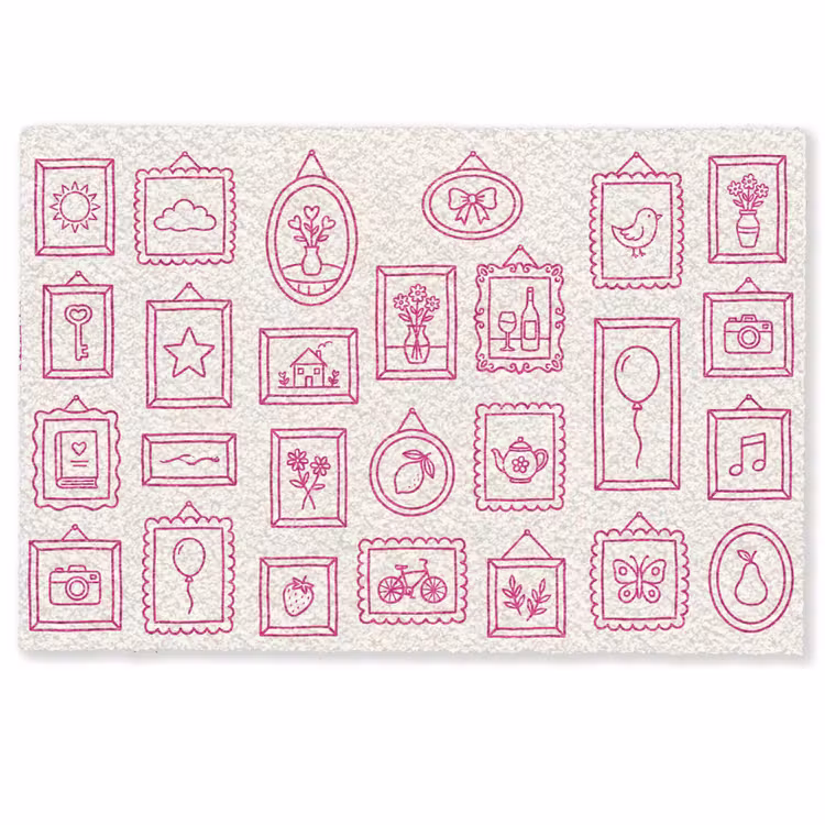 Deurmat - Illustratie - Collectie - Kunst - Minimalistisch - Roze — 1