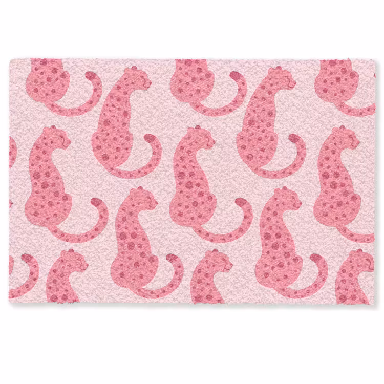 Deurmat - Kat - Gevlekt - Dieren - Patroon - Roze — 1