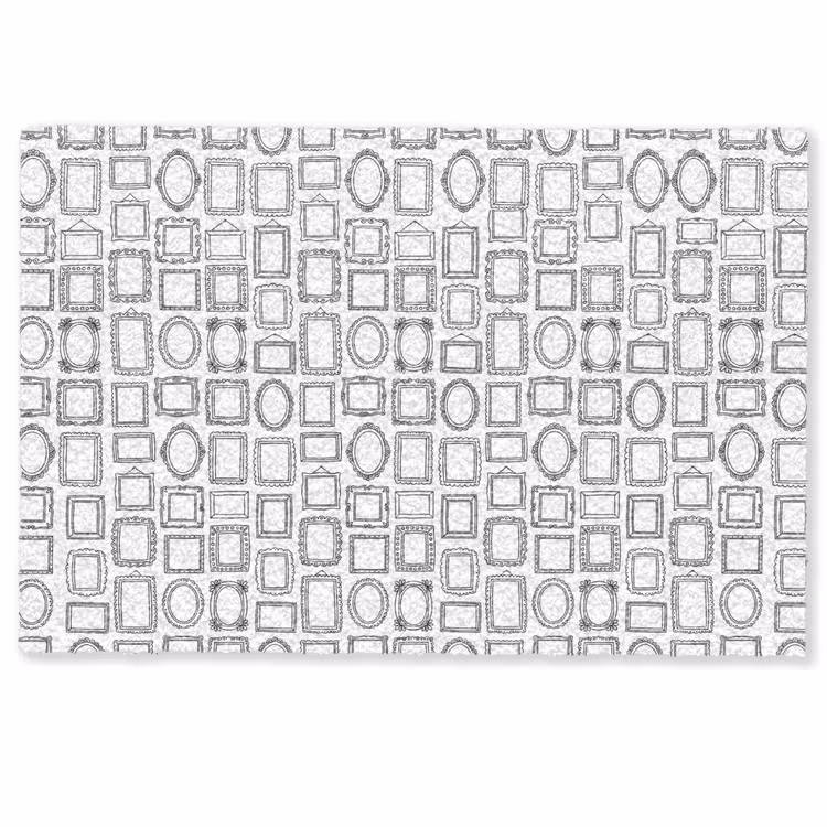 Deurmat - Lijsten - Patroon - Decoratie - Schets - Zwart-wit — 1