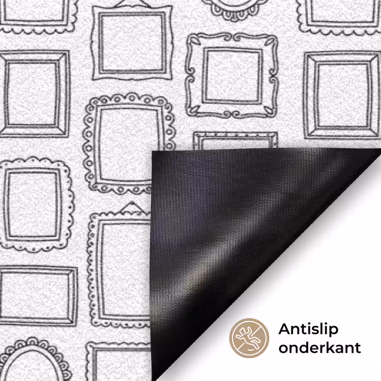 Deurmat - Lijsten - Patroon - Decoratie - Schets - Zwart-wit — 6