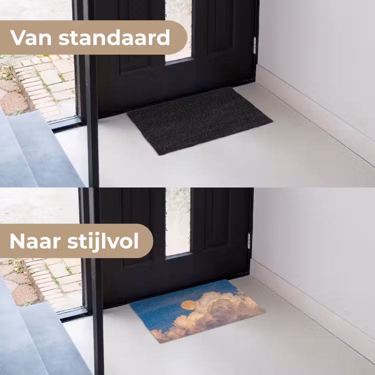 Deurmat - Maan - Wolken - Natuur - Oranje — 3