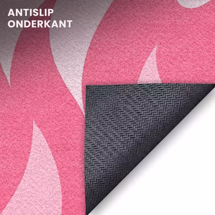 Deurmat - Vlammen - Patroon - Abstract - Modern - Roze — 6