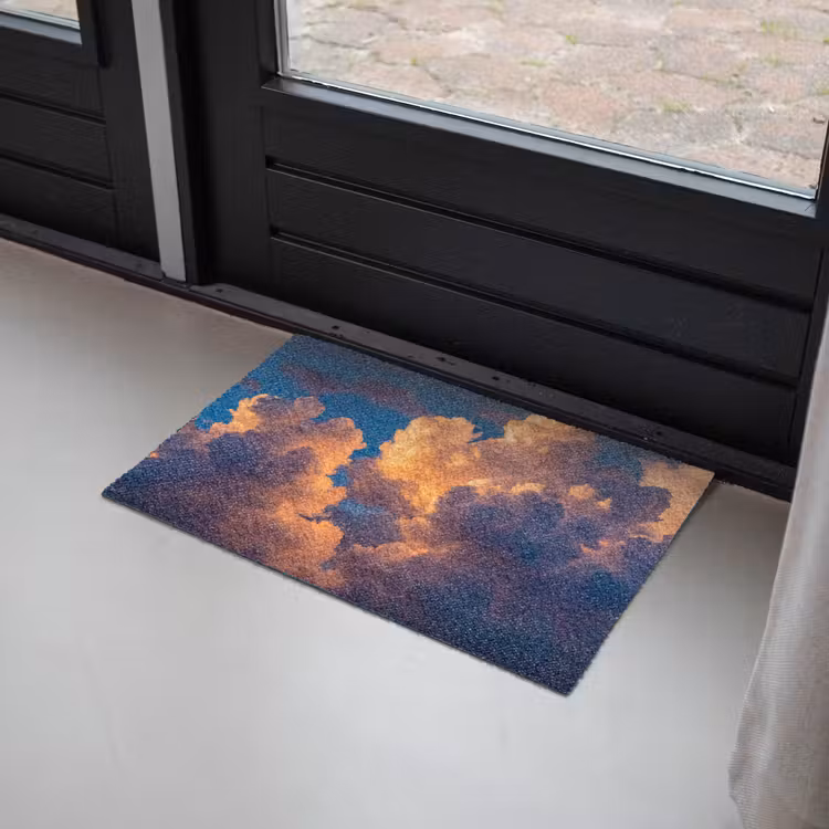 Deurmat - Wolken - Zonsondergang - Natuur - Oranje - Blauw — 2