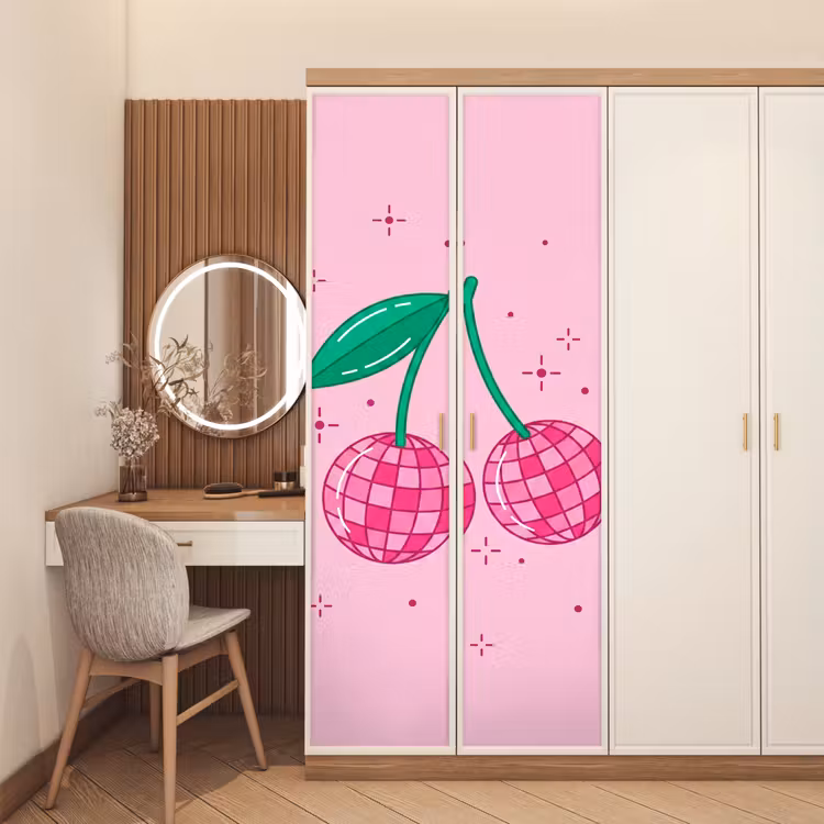 Deursticker - Decoratie - Disco-bal - Feest - Roze — 5