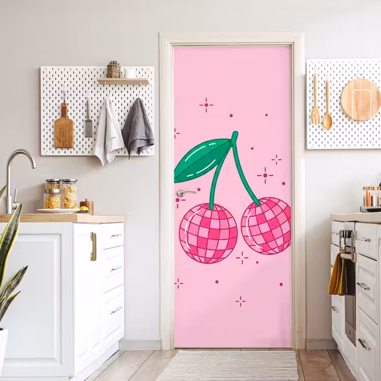 Deursticker - Decoratie - Disco-bal - Feest - Roze — 7
