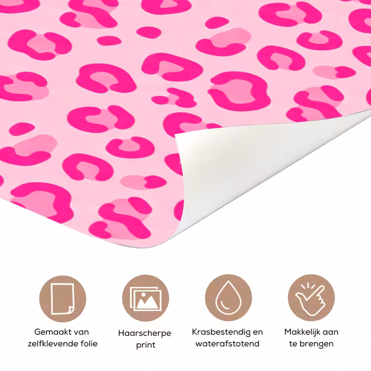 Deursticker - Dierenprint - Patroon - Abstract - Modern - Roze — 3