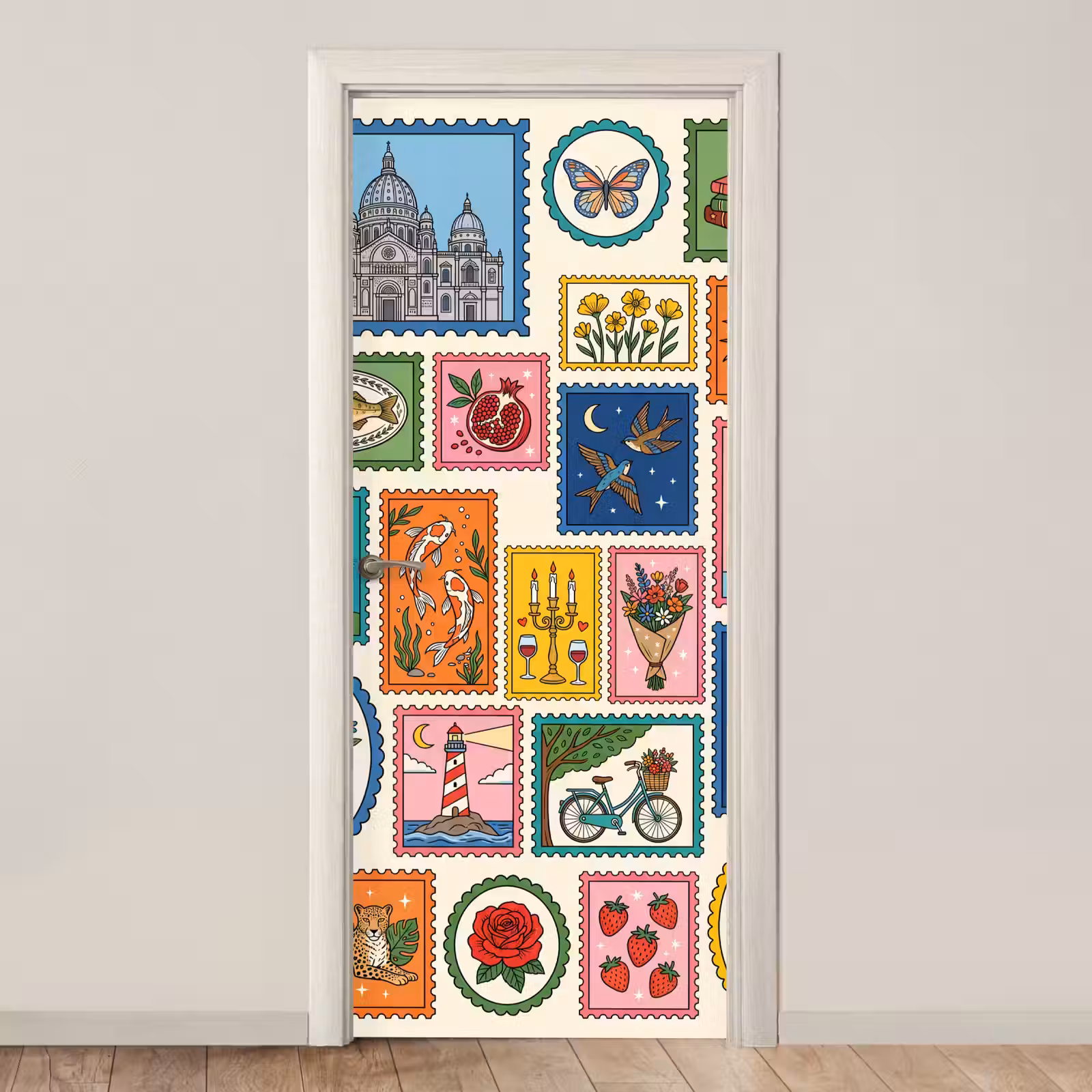 Deursticker - Gebouw - Koepel - Architectuur - Klassiek - Grijs — 1