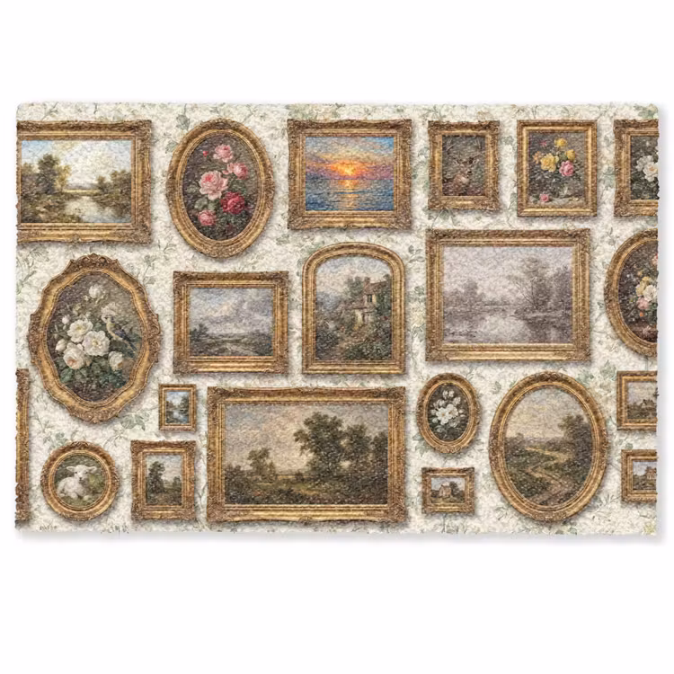 Deurmat - Bloemen - Roze - Stilleven - Klassiek — 1