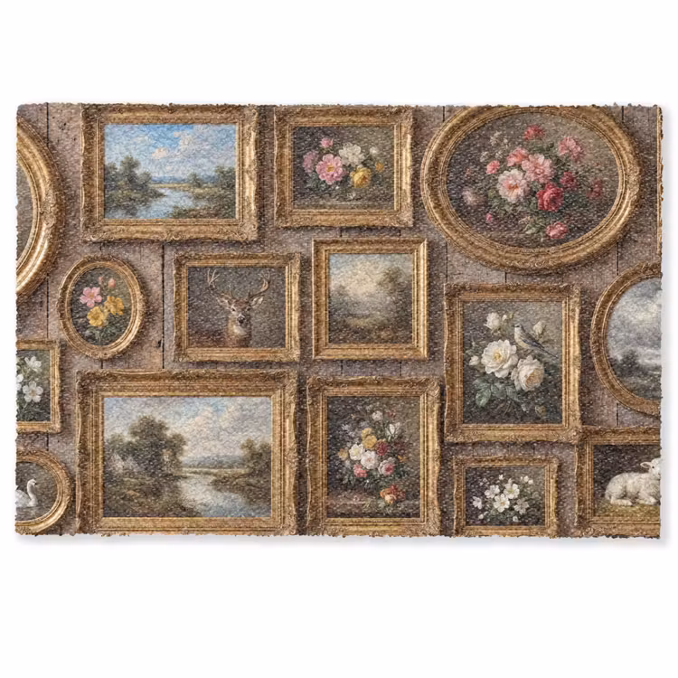 Deurmat - Bloemen - Rozen - Klassiek - Vaas - Kleurrijk — 1