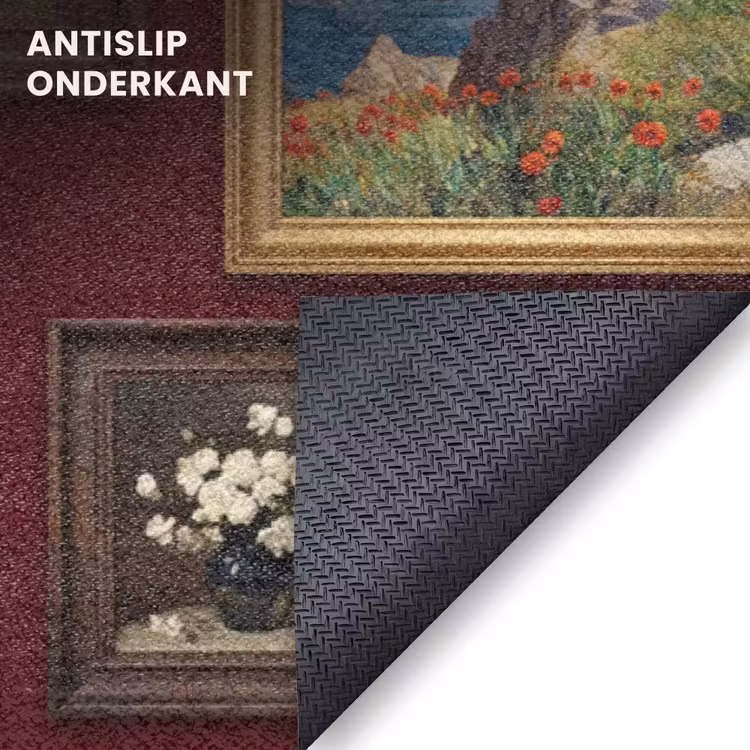 Deurmat - Bloemen - Vaas - Klassiek - Kunst - Rood — 6