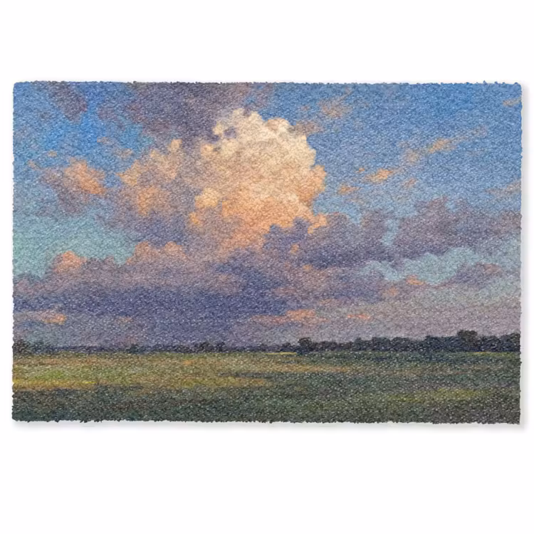 Deurmat - Lucht - Wolken - Landschap - Modern - Oranje — 1