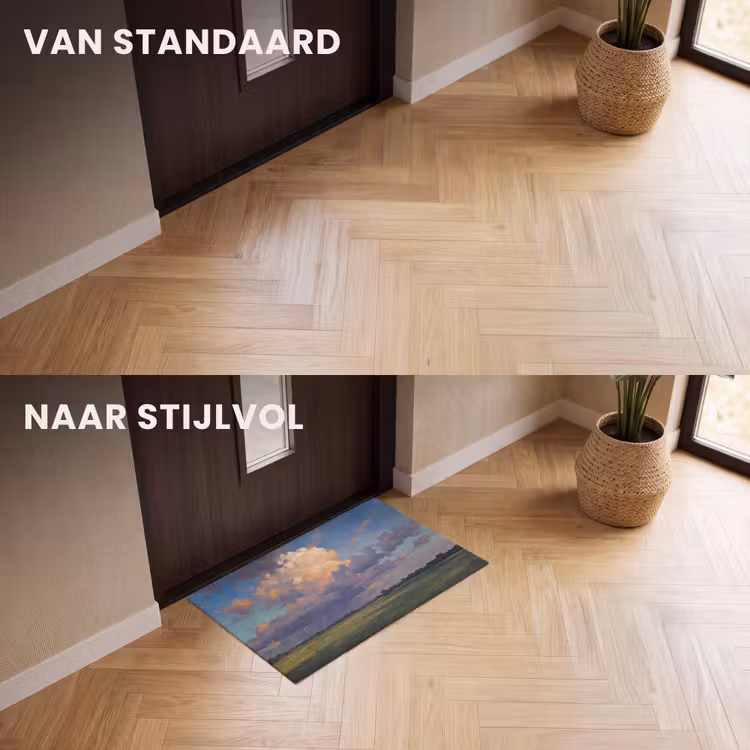 Deurmat - Lucht - Wolken - Landschap - Modern - Oranje — 3