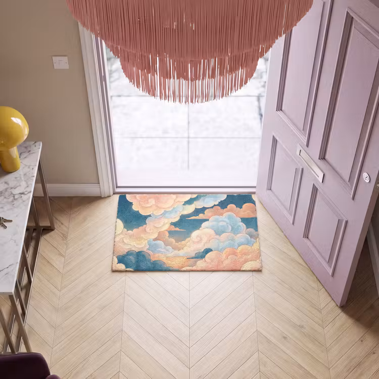 Deurmat - Wolk - Lucht - Natuur - Illustratief - Oranje — 4