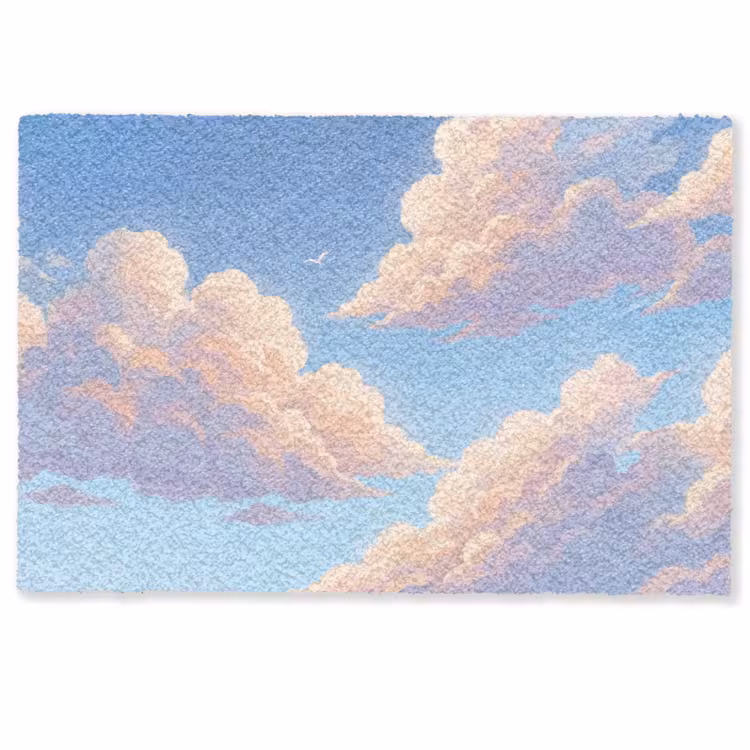 Deurmat - Wolken - Lucht - Natuur - Blauw — 1