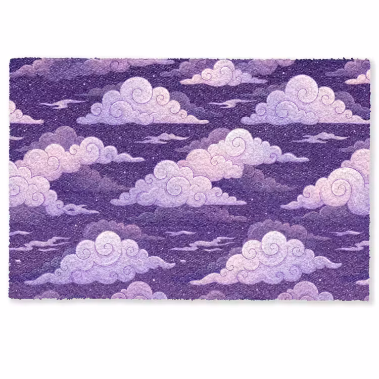 Deurmat - Wolken - Nacht - Natuur - Abstract - Paars — 1