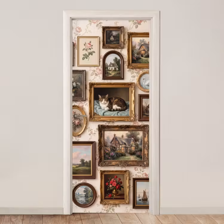 Deursticker - Dier - Kat - Portret - Klassiek — 1