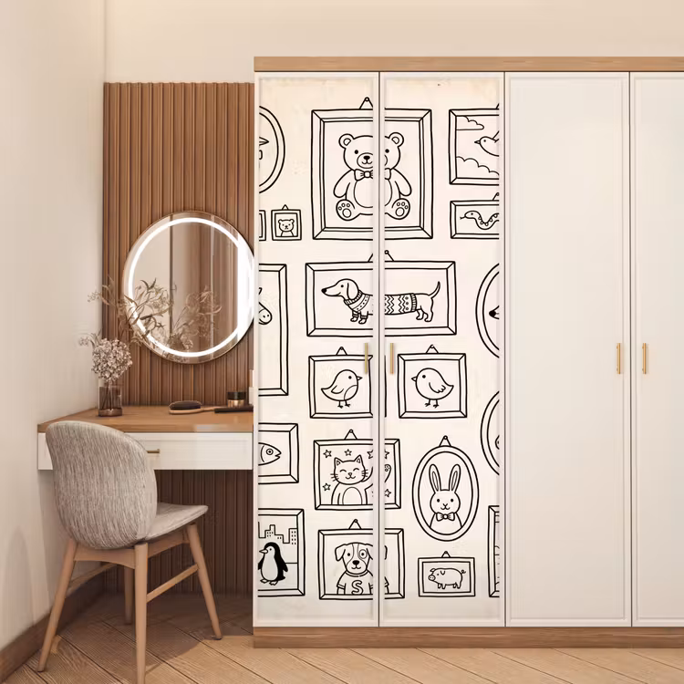 Deursticker - Dieren - Illustratie - Lijsten - Galerij - Speels — 5