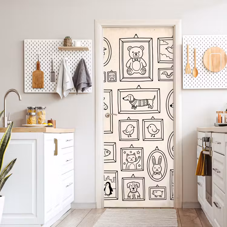Deursticker - Dieren - Illustratie - Lijsten - Galerij - Speels — 7