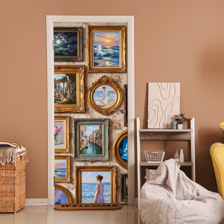 Deursticker - Interieur - Kunst - Collectie - Klassiek - Goud — 2