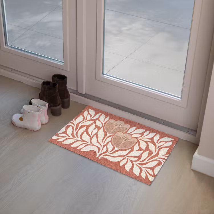 Deurmat - Bloemen - Abstract - Modern - Beige - Natuur — 8