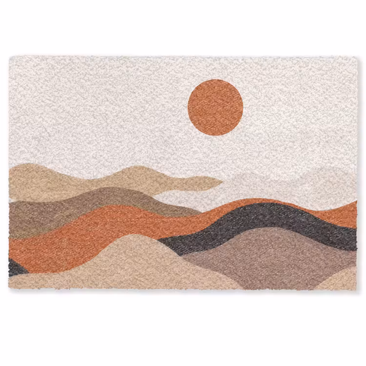 Deurmat - Landschap - Heuvels - Zon - Abstract - Oranje — 1