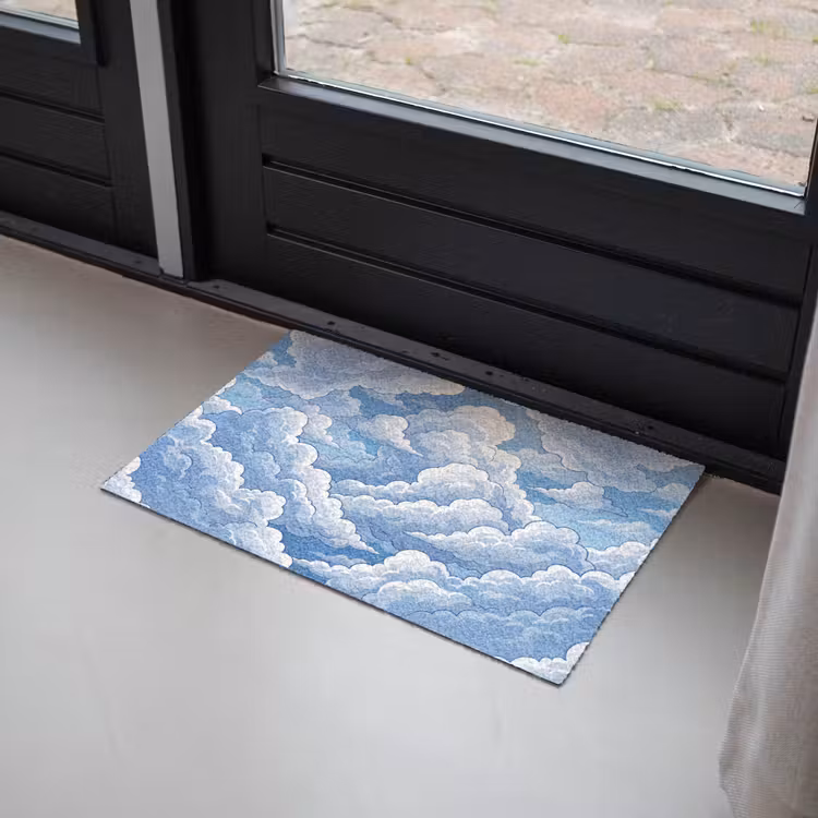 Deurmat - Wolken - Hemel - Abstract - Wit — 2