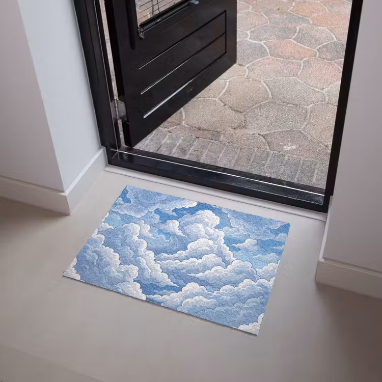 Deurmat - Wolken - Hemel - Abstract - Wit — 4